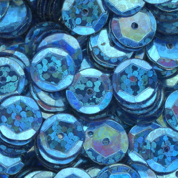 10mm Slightly Cupped Hologram Capri Blue 100 Grams
