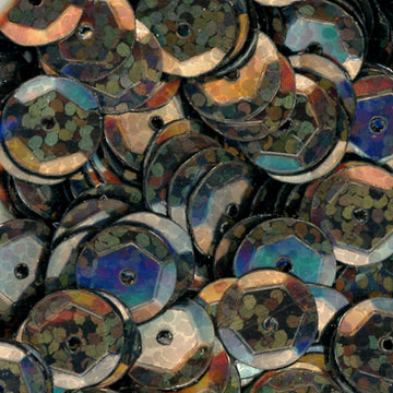 10mm Slightly Cupped Hologram Black 50 Grams