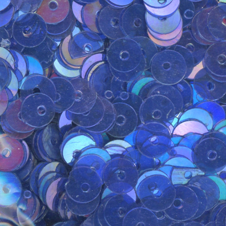 5mm Flat Iridescent Dark Blue