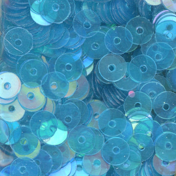 5mm Flat Iridescent Med. Ocean Blue Green