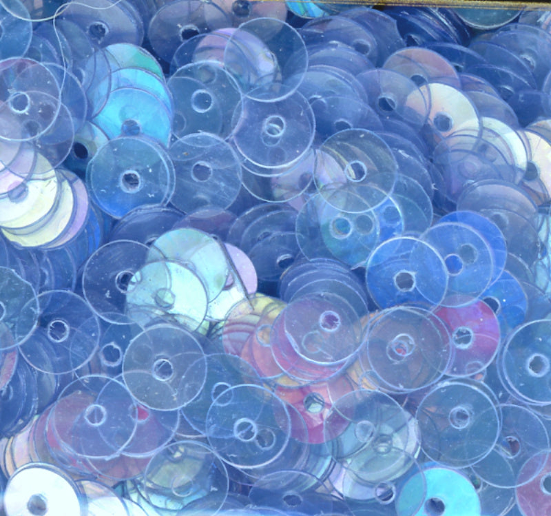5mm Flat Iridescent Med. Cornflower Blue