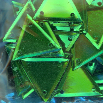 15mm Metallic Triangle Green