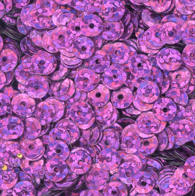 5mm Slightly Cupped Hologram Dark Pink