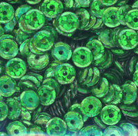 5mm Slightly Cupped Hologram Green