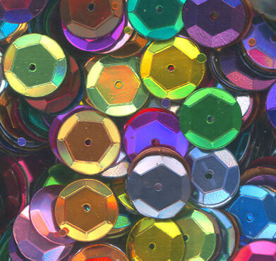 10mm Slightly Cupped Metallic Mix 100 Grams