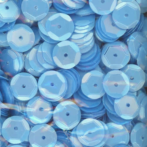 10mm Slightly Cupped Satin Powder Blue