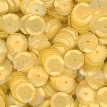 10mm Slightly Cupped Satin Pale Yellow 100 Grams