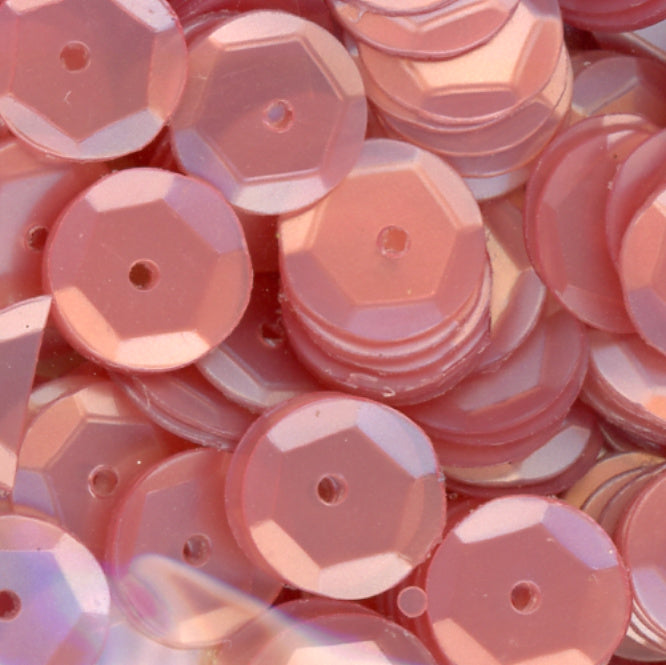 8mm Slightly Cupped Satin Dusty Rose 100 Grams