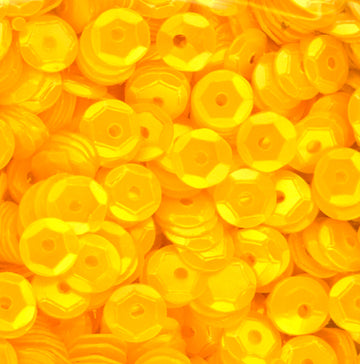 5mm Slightly Cupped Satin Maize Yellow