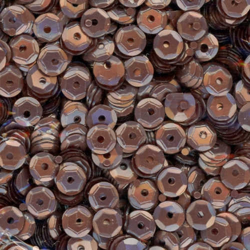 5mm Slightly Cupped Satin Chocolate Brown