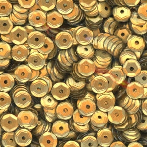 5mm Slightly Cupped Satin Gold 100 Grams