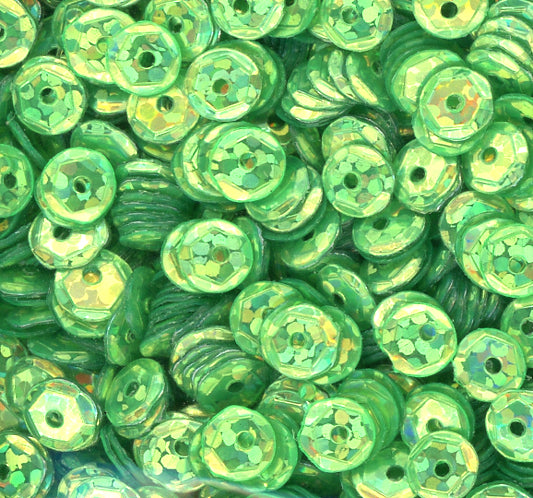 5mm Slightly Cupped Hologram Lemon Lime