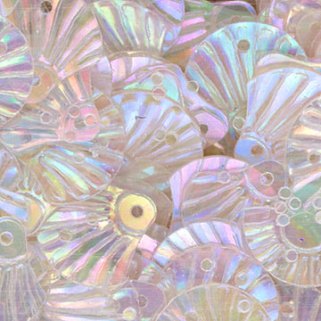 12mm Iridescent Shell Clear 100 Grams