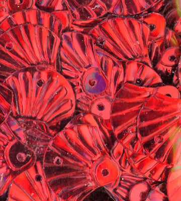 12mm Metallic Shell Red 100 Grams