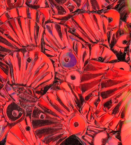 12mm Metallic Shell Red 100 Grams