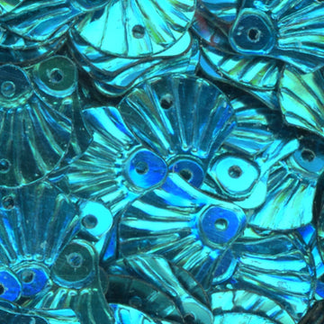 12mm Metallic Shell Turquoise 100 Grams