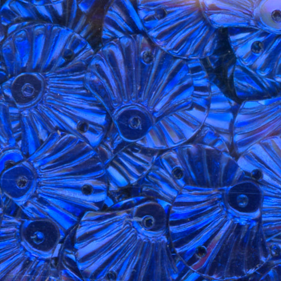 12mm Metallic Shell Cobalt Blue 100 Grams