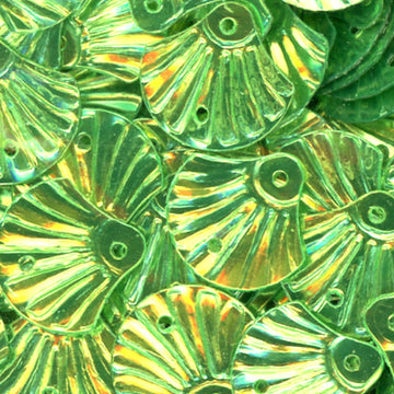 12mm Metallic Shell Spring Green 100 Grams