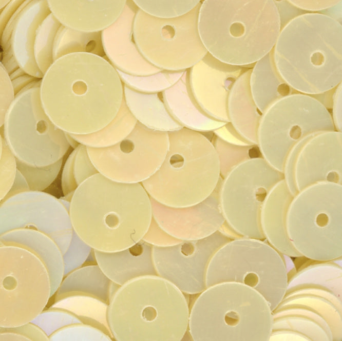 6mm Flat Opaque Iridescent Banana Creme