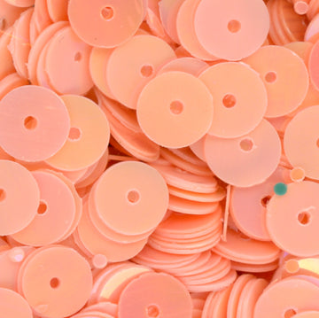 6mm Flat Opaque Iridescent Peach