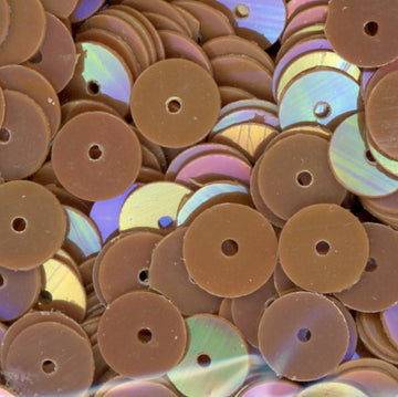 6mm Flat Opaque Iridescent Brown