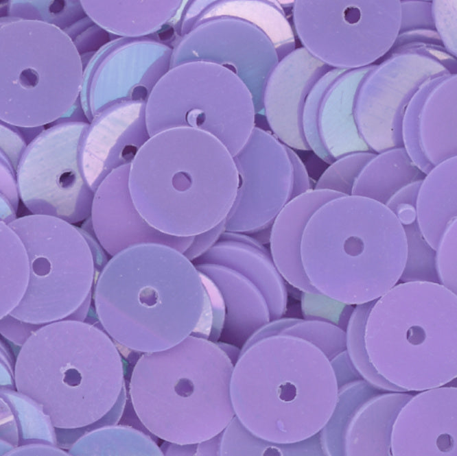 6mm Flat Opaque Iridescent Medium Purple