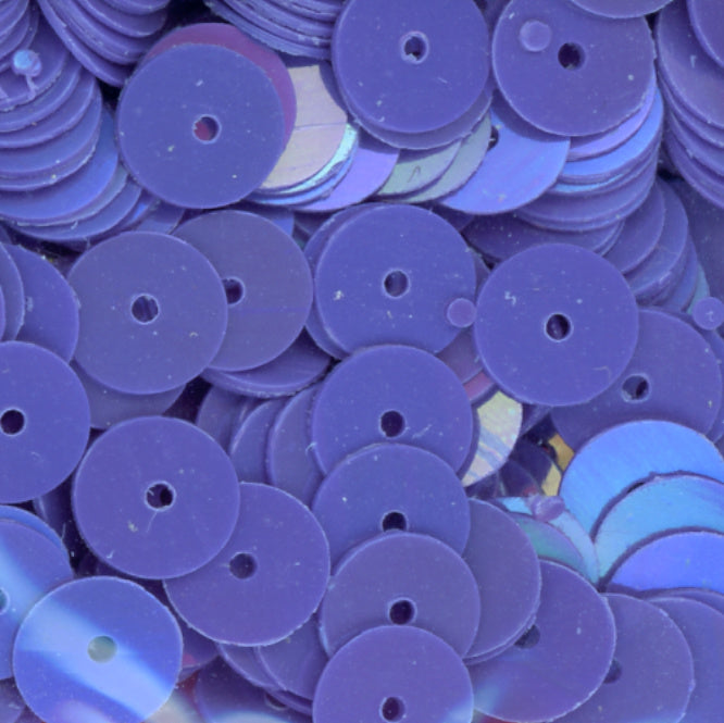 6mm Flat Opaque Iridescent Periwinkle