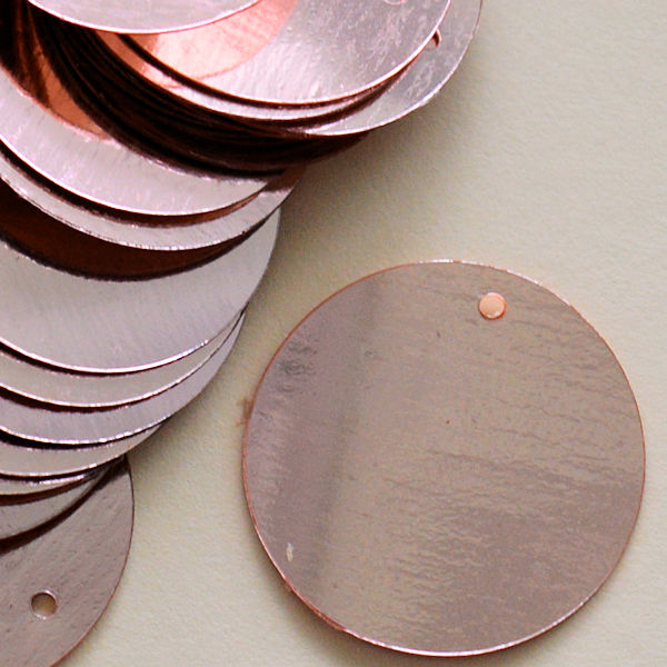 20mm Metallic Paillette Pale Peach