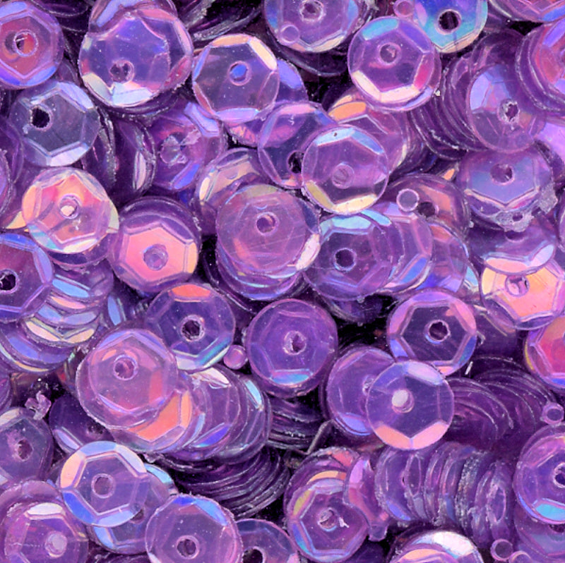 4mm Slightly Cupped Iridescent Medium Orchid