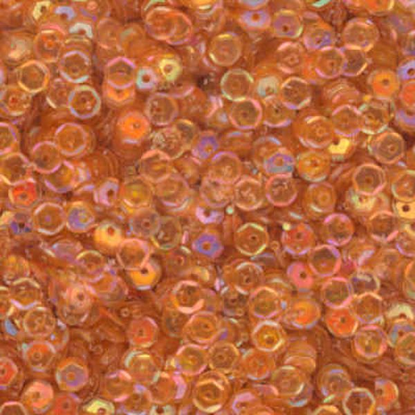 4mm Slightly Cupped Iridescent Autumn Sunset