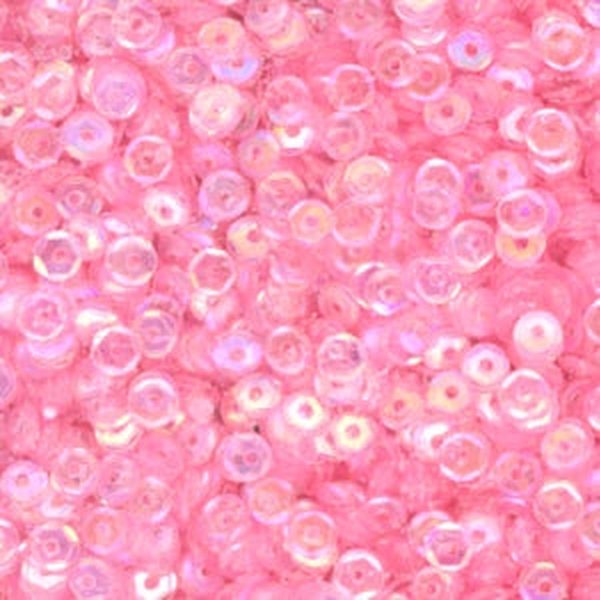 4mm Slightly Cupped Iridescent Medium Pink 100 Grams