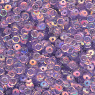 4mm Slightly Cupped Iridescent Light Purple 100 Grams