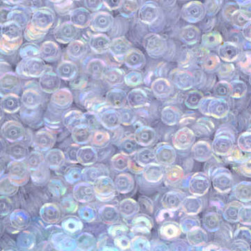 4mm Slightly Cupped Iridescent Pale Cornflower Blue 50 Grams