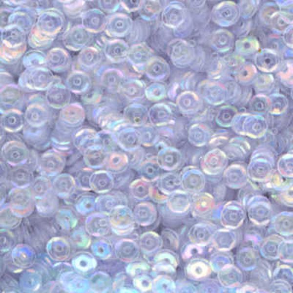 4mm Slightly Cupped Iridescent Pale Cornflower Blue 50 Grams