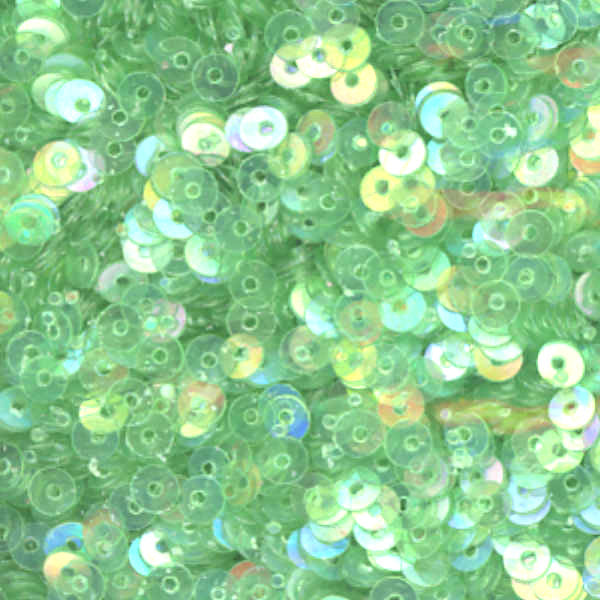 4mm Flat Iridescent Lt Leaf Green
