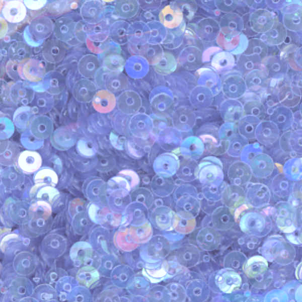 4mm Flat Iridescent Med Cornflower Blue