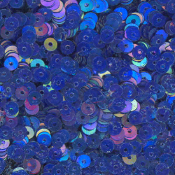 4mm Flat Iridescent Peacock Blue 100 Grams