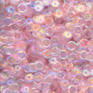5mm Slightly Cupped Iridescent Pale Pink