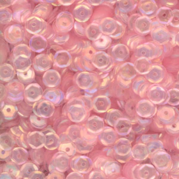 5mm Slightly Cupped Iridescent Medium Pink