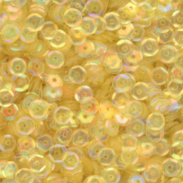 5mm Slightly Cupped Iridescent Lt Lemon Yellow