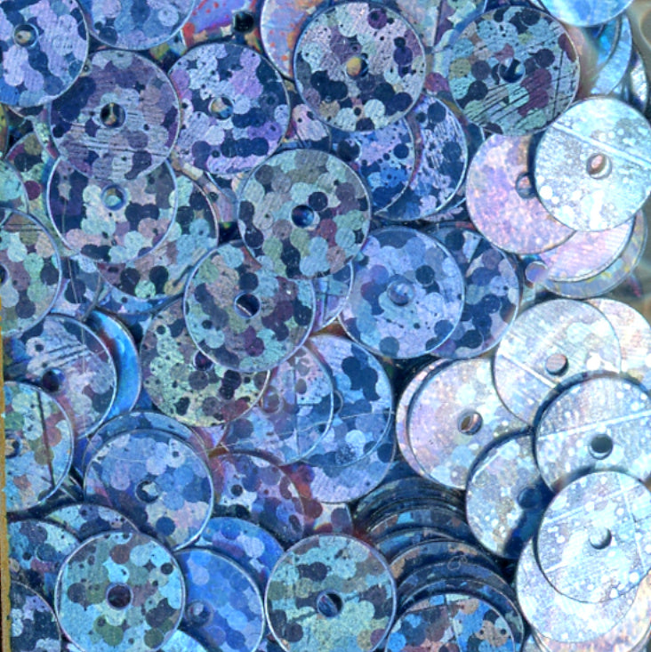 5mm Flat Hologram Light Blue