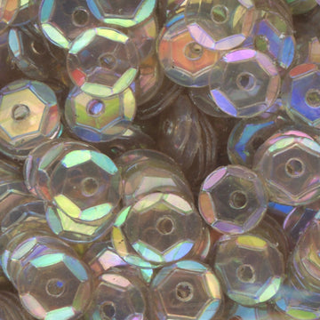 5mm Slightly Cupped Iridescent Taupe