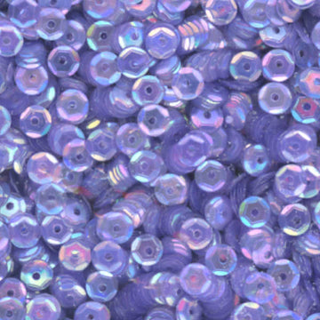 5mm Slightly Cupped Iridescent Light Purple