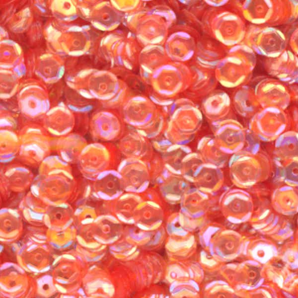 5mm Slightly Cupped Iridescent Lt Burnt Orange