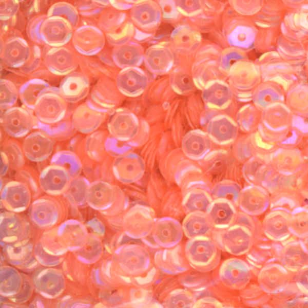 5mm Slightly Cupped Iridescent Peach