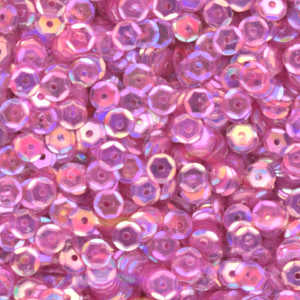 5mm Slightly Cupped Iridescent Light Fuchsia