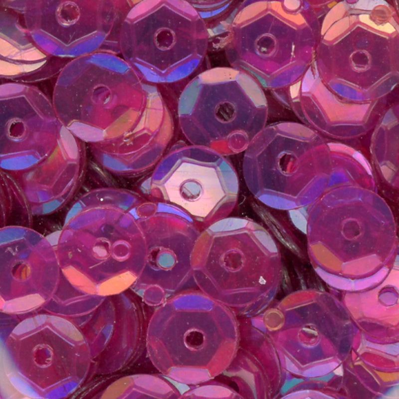 5mm Slightly Cupped Iridescent Medium Fuchsia