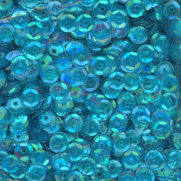 5mm Slightly Cupped Iridescent Dk Ocean Blue Green