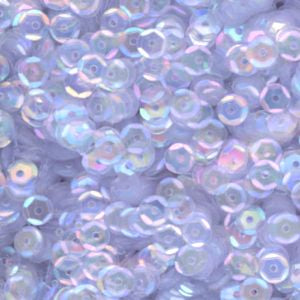 5mm Slightly Cupped Iridescent Pale Cornflower Blue