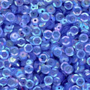 5mm Slightly Cupped Iridescent Cornflower Blue
